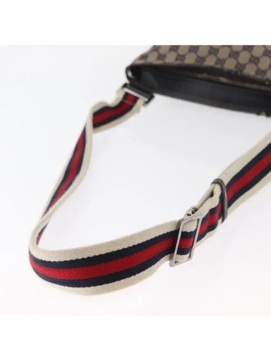 Authentic GUCCI GG Canvas Sherry Line Shoulder Bag Navy Red 169937 - Picture 16 of 16